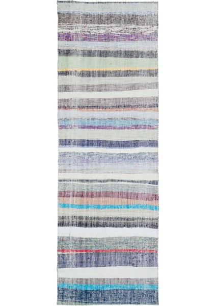 Iskece Yeşil Eskitme Yün Modern Desenli Yün Hav Toz Vermez Leke Tutmayan Salon Yolluk Mutfak El Dokuma Halı