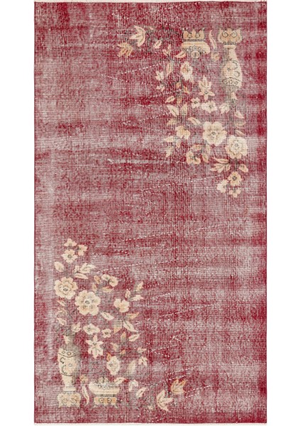 Teselya Pembe Patchwork Yün Modern Desenli Yün Hav Toz Vermez Leke Tutmayan Salon Yolluk Mutfak El Dokuma Halı