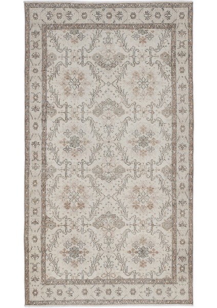 Teselya Gri Patchwork Yün Modern Desenli Yün Hav Toz Vermez Leke Tutmayan Salon Yolluk Mutfak El Dokuma Halı