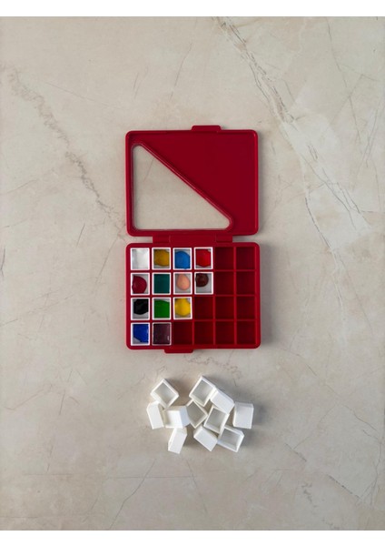 Pencereli Half Pan Box 24 Gözlü Boya Kutusu fiyatları