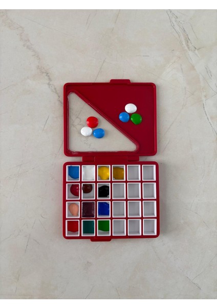 Pencereli Half Pan Box 24 Gözlü Boya Kutusu modelleri