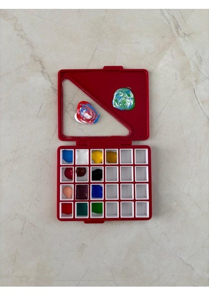 Pencereli Half Pan Box 24 Gözlü Boya Kutusu fırsatları