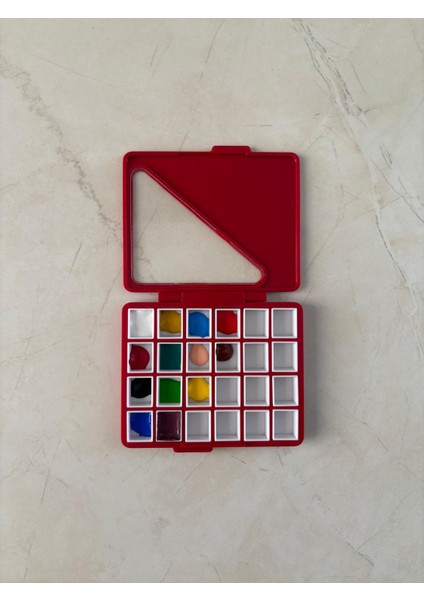 Pencereli Half Pan Box 24 Gözlü Boya Kutusu indirimleri