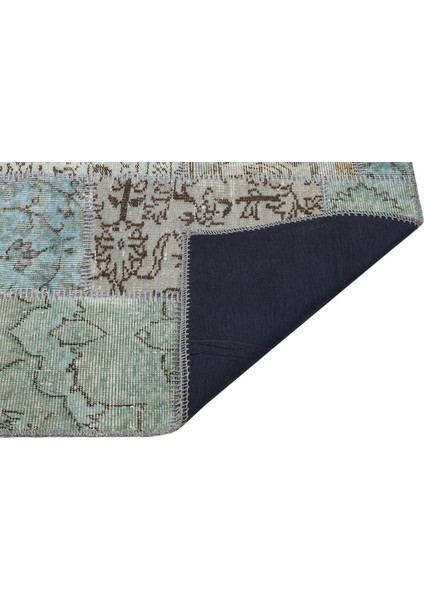 Yeşil Eskitme Etnik Modern Desenli Yün Hav Toz Vermez Leke Tutmayan Salon Yolluk Mutfak El Dokuma Halı fiyatları