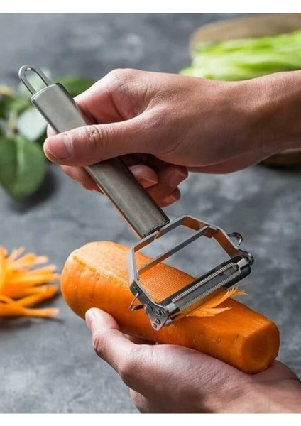 Paslanmaz Çelik Çift Taraflı Jülyen Soyacak Jülyen Doğrayıcı 18 cm modelleri