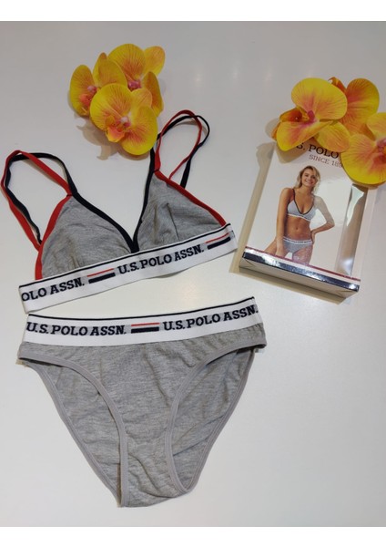 Us Polo Assn Kadın Büstiyer Slip Takım 66254 modelleri
