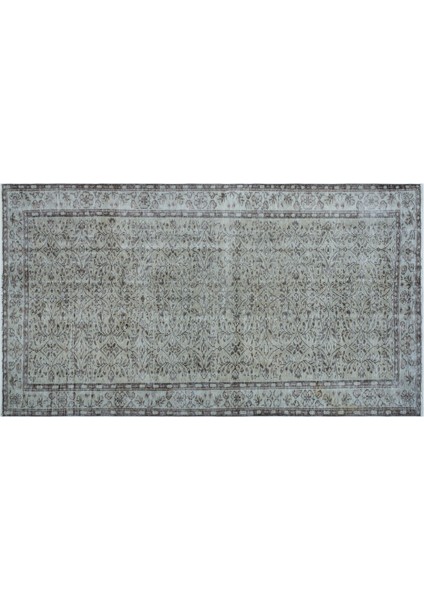 Gri Çerçeveli Yün Modern Desenli Yün Hav Toz Vermez Leke Tutmayan Salon Yolluk Mutfak El Dokuma Halı