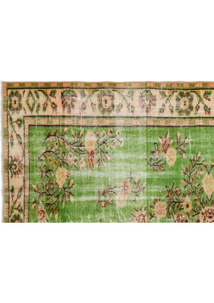 Teselya Yeşil Patchwork Yün Modern Desenli Yün Hav Toz Vermez Leke Tutmayan Salon Yolluk Mutfak El Dokuma Halı modelleri