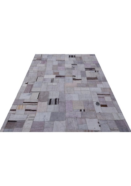 Teselya Mor Patchwork Etnik Modern Desenli Yün Hav Toz Vermez Leke Tutmayan Salon Yolluk Mutfak El Dokuma Halı modelleri