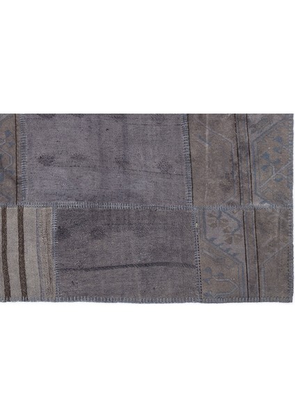 Kahverengi Patchwork Etnik Modern Desenli Yün Hav Toz Vermez Leke Tutmayan Salon Yolluk Mutfak El Dokuma Halı indirimleri