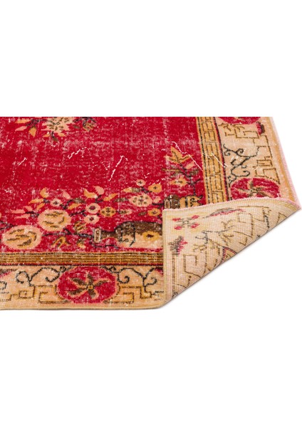 Kırmızı Çerçeveli Yün Modern Desenli Yün Hav Toz Vermez Leke Tutmayan Salon Yolluk Mutfak El Dokuma Halı fiyatları