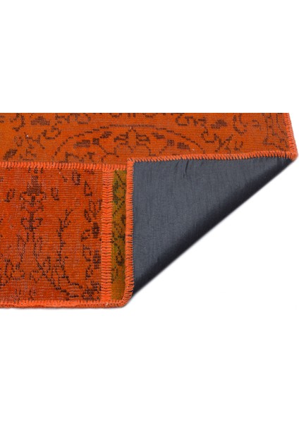 Iskece Turuncu Eskitme Etnik Modern Desenli Yün Hav Toz Vermez Leke Tutmayan Salon Yolluk Mutfak El Dokuma Halı fiyatları