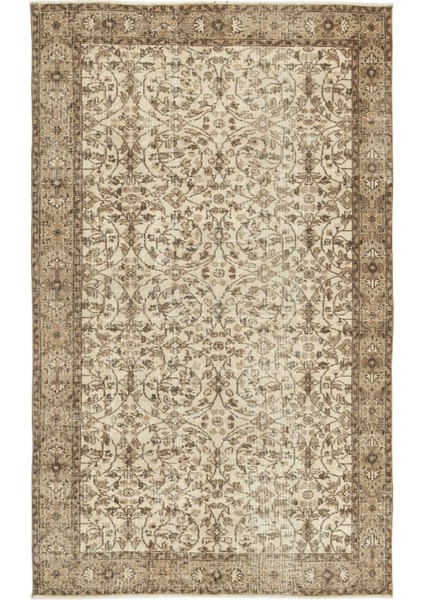 Girit Bej Çizgili Yün Modern Desenli Yün Hav Toz Vermez Leke Tutmayan Salon Yolluk Mutfak El Dokuma Halı