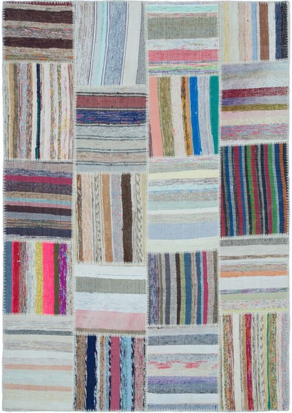 Teselya Bej Eskitme Yün Modern Desenli Yün Hav Toz Vermez Leke Tutmayan Salon Yolluk Mutfak El Dokuma Halı