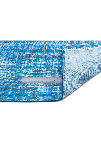 Atina Mavi Eskitme Yün Modern Desenli Yün Hav Toz Vermez Leke Tutmayan Salon Yolluk Mutfak El Dokuma Halı indirimleri