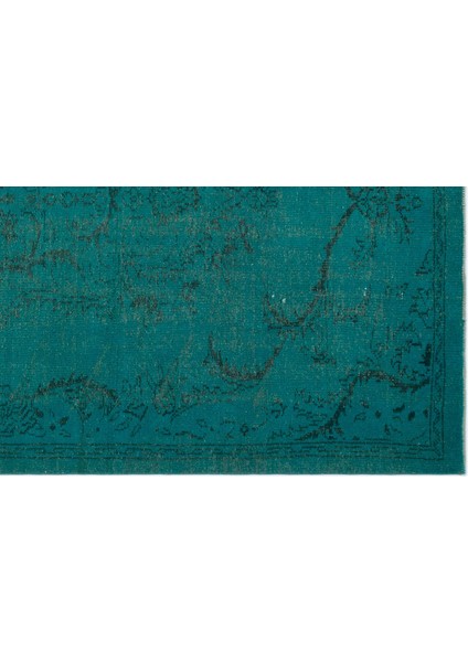 Atina Turkuaz Eskitme Yün Modern Desenli Yün Hav Toz Vermez Leke Tutmayan Salon Yolluk Mutfak El Dokuma Halı modelleri