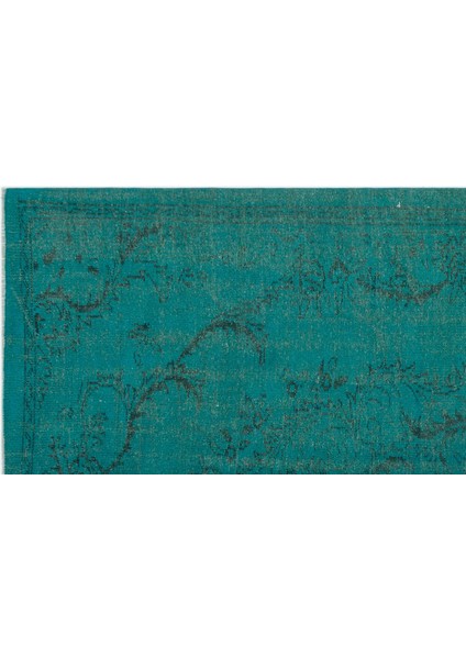 Atina Turkuaz Eskitme Yün Modern Desenli Yün Hav Toz Vermez Leke Tutmayan Salon Yolluk Mutfak El Dokuma Halı fırsatları