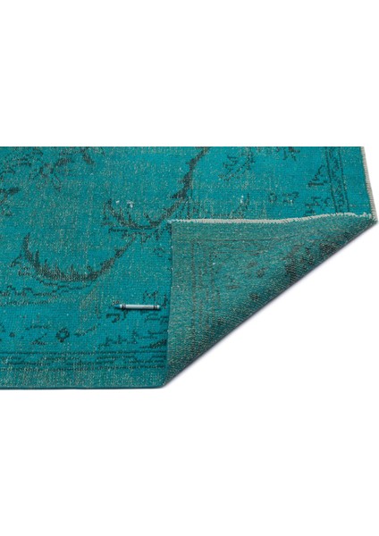 Atina Turkuaz Eskitme Yün Modern Desenli Yün Hav Toz Vermez Leke Tutmayan Salon Yolluk Mutfak El Dokuma Halı indirimleri