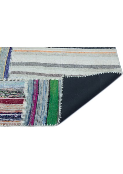 Teselya Mavi Patchwork Yün Modern Desenli Yün Hav Toz Vermez Leke Tutmayan Salon Yolluk Mutfak El Dokuma Halı modelleri