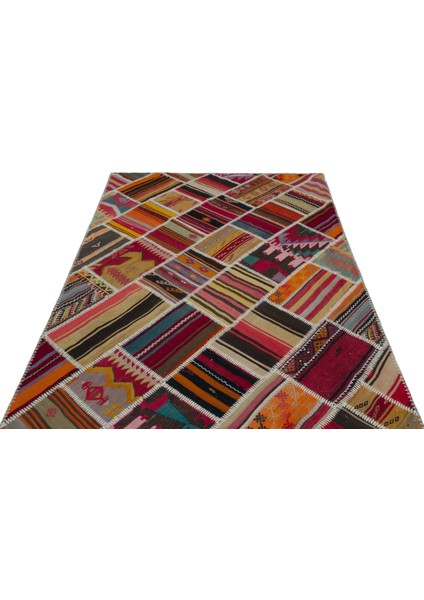Iskece Bej Patchwork Yün Modern Desenli Yün Hav Toz Vermez Leke Tutmayan Salon Yolluk Mutfak El Dokuma Halı modelleri