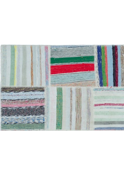 Girit Beyaz Çizgili Yün Modern Desenli Yün Hav Toz Vermez Leke Tutmayan Salon Yolluk Mutfak El Dokuma Halı indirimleri