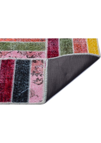 Mavi Patchwork Yün Modern Desenli Yün Hav Toz Vermez Leke Tutmayan Salon Yolluk Mutfak El Dokuma Halı fiyatları