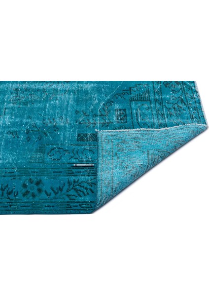 Atina Turkuaz Eskitme Yün Modern Desenli Yün Hav Toz Vermez Leke Tutmayan Salon Yolluk Mutfak El Dokuma Halı fiyatları