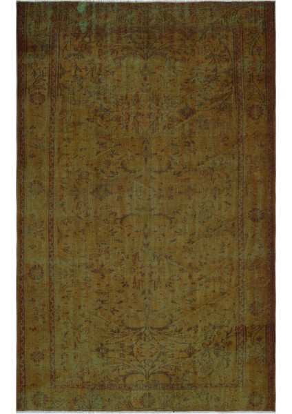 Atina Turkuaz Eskitme Yün Modern Desenli Yün Hav Toz Vermez Leke Tutmayan Salon Yolluk Mutfak El Dokuma Halı