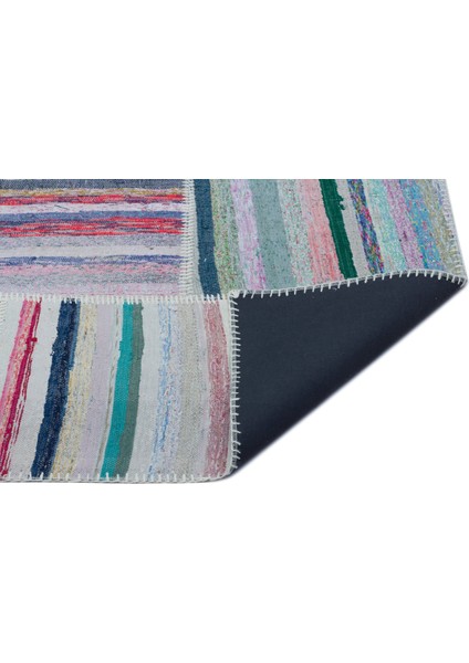 Teselya Bej Çizgili Etnik Modern Desenli Yün Hav Toz Vermez Leke Tutmayan Salon Yolluk Mutfak El Dokuma Halı indirimleri