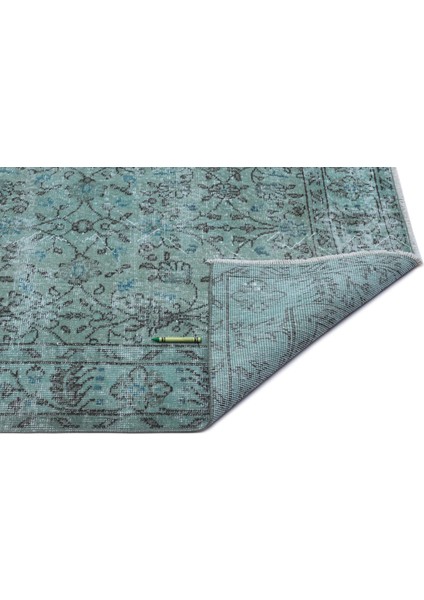 Atina Turkuaz Eskitme Yün Modern Desenli Yün Hav Toz Vermez Leke Tutmayan Salon Yolluk Mutfak El Dokuma Halı indirimleri