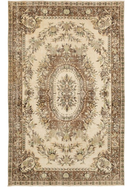 Girit Bej Çizgili Yün Modern Desenli Yün Hav Toz Vermez Leke Tutmayan Salon Yolluk Mutfak El Dokuma Halı