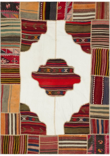 Iskece Turkuaz Eskitme Yün Modern Desenli Yün Hav Toz Vermez Leke Tutmayan Salon Yolluk Mutfak El Dokuma Halı