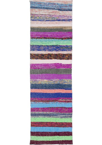 Teselya Bej Çizgili Yün Modern Desenli Yün Hav Toz Vermez Leke Tutmayan Salon Yolluk Mutfak El Dokuma Halı