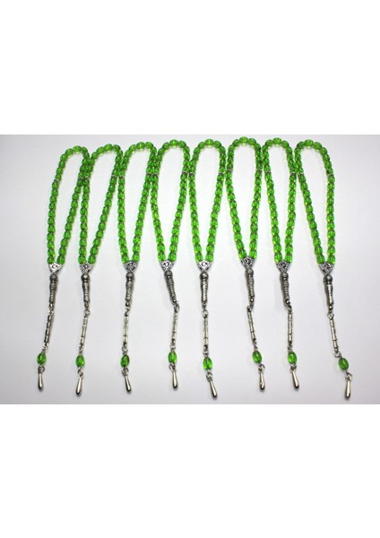 Oniks Taşı 8’li Cam Tesbih Seti - Hediyelik Aksesuar & Bujiteri & Yeşil