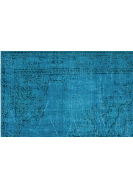 Atina Turkuaz Eskitme Yün Modern Desenli Yün Hav Toz Vermez Leke Tutmayan Salon Yolluk Mutfak El Dokuma Halı modelleri