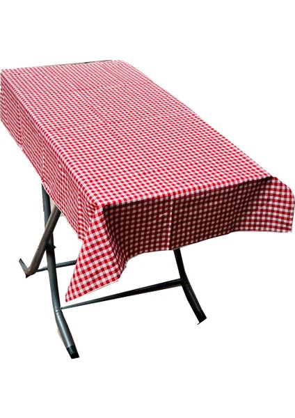 Kırmızı Beyaz Klasik Pötikare Desenli Pamuk Dokuma Çevre Dostu Kamp Karavan Masa Örtüsü 75 x 120 cm fırsatları
