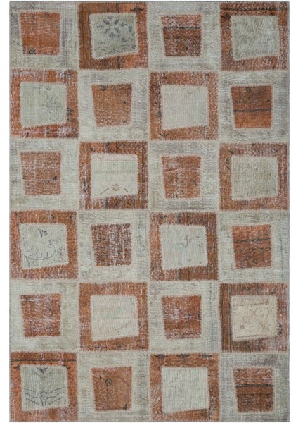 Atina Bej Eskitme Yün Modern Desenli Yün Hav Toz Vermez Leke Tutmayan Salon Yolluk Mutfak El Dokuma Halı