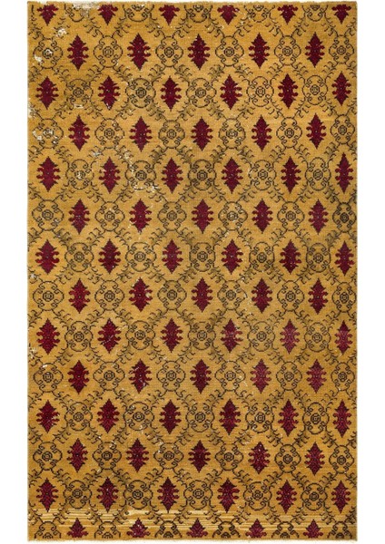 Atina Turkuaz Eskitme Yün Modern Desenli Yün Hav Toz Vermez Leke Tutmayan Salon Yolluk Mutfak El Dokuma Halı