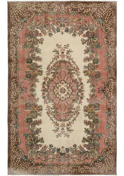 Atina Kahverengi Eskitme Yün Modern Desenli Yün Hav Toz Vermez Leke Tutmayan Salon Yolluk Mutfak El Dokuma Halı