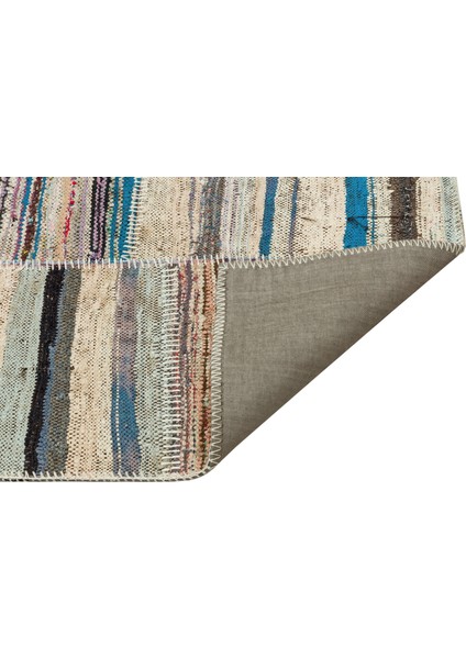 Girit Bej Çizgili Yün Modern Desenli Yün Hav Toz Vermez Leke Tutmayan Salon Yolluk Mutfak El Dokuma Halı fiyatları