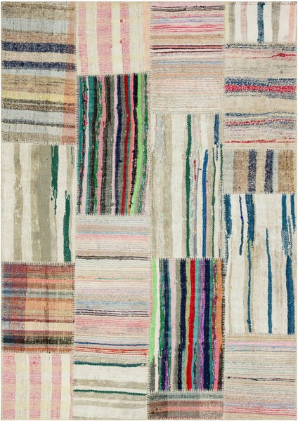 Atina Turkuaz Eskitme Yün Modern Desenli Yün Hav Toz Vermez Leke Tutmayan Salon Yolluk Mutfak El Dokuma Halı