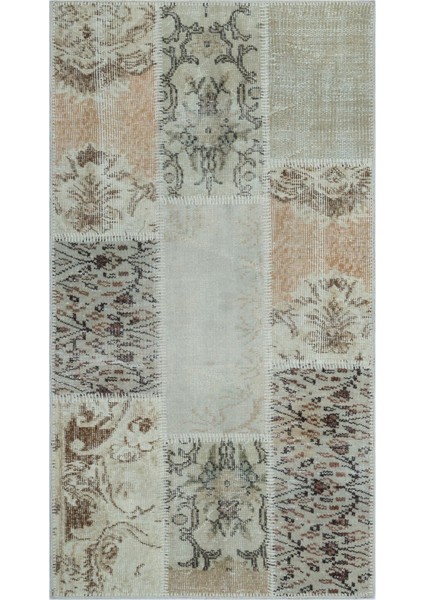 Girit Bej Çizgili Yün Modern Desenli Yün Hav Toz Vermez Leke Tutmayan Salon Yolluk Mutfak El Dokuma Halı