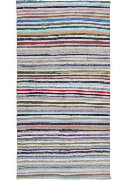 Girit Bej Çizgili Yün Modern Desenli Yün Hav Toz Vermez Leke Tutmayan Salon Yolluk Mutfak El Dokuma Halı