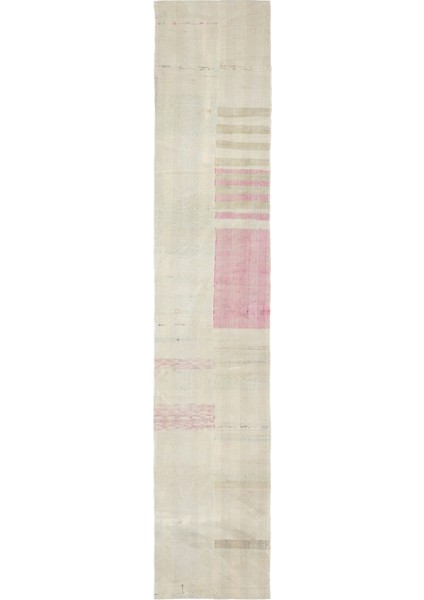 Girit Gri Çizgili Yün Modern Desenli Yün Hav Toz Vermez Leke Tutmayan Salon Yolluk Mutfak El Dokuma Halı