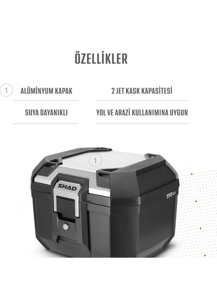 Terra TR41 Alüminyum Kapaklı Motosiklet Arka Çanta fiyatları