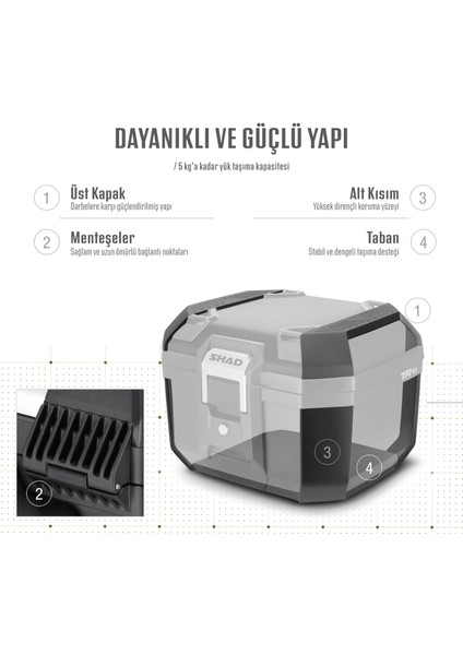 Terra TR41 Alüminyum Kapaklı Motosiklet Arka Çanta indirimleri