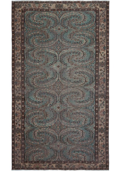 Girit Kahverengi Geometrik Yün Modern Desenli Yün Hav Toz Vermez Leke Tutmayan Salon Yolluk Mutfak El Dokuma Halı