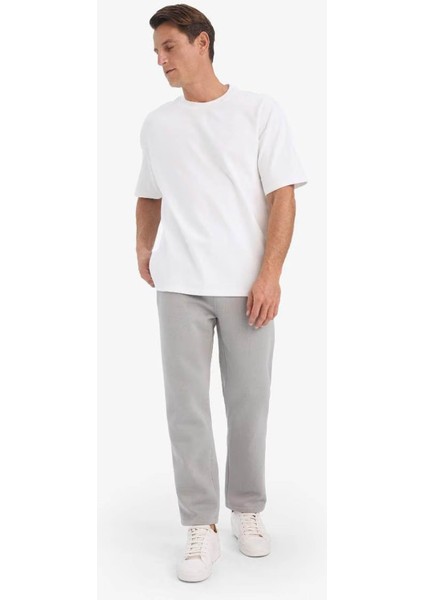 Regular Fit Beli Bağcıklı Cepli Düz Paça Kalın Gri Erkek Pantolon D7836AX/GR198 fiyatları