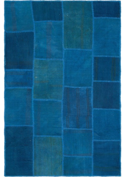 Iskece Bej Patchwork Yün Modern Desenli Yün Hav Toz Vermez Leke Tutmayan Salon Yolluk Mutfak El Dokuma Halı