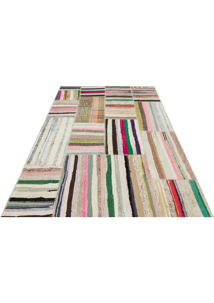 Girit Bej Çizgili Yün Modern Desenli Yün Hav Toz Vermez Leke Tutmayan Salon Yolluk Mutfak El Dokuma Halı modelleri